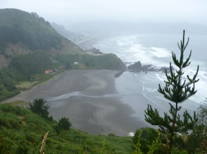 A rainy day on the Pacific coast