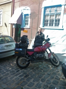 Gerhard and his bike, ready for the next adventure