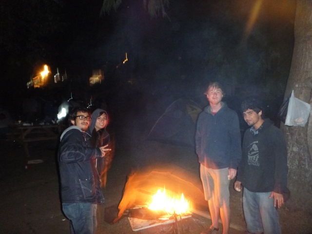 Camp fire, Petrohué